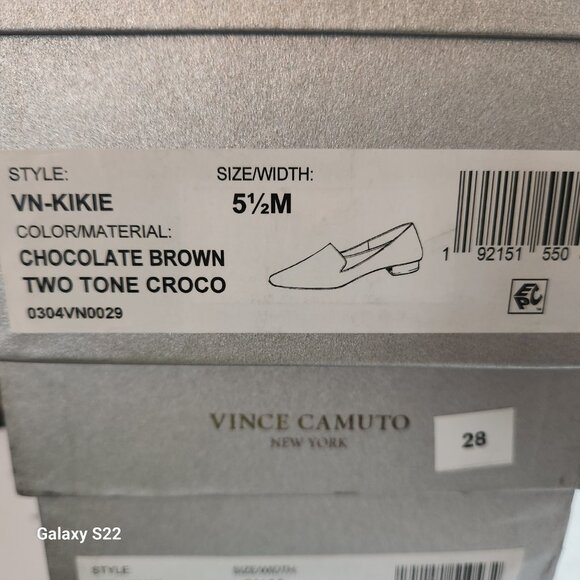 Vince Camuto "Kikie"Chocolate Brown Croco loafers. NIB. Size Various - Picture 10 of 10